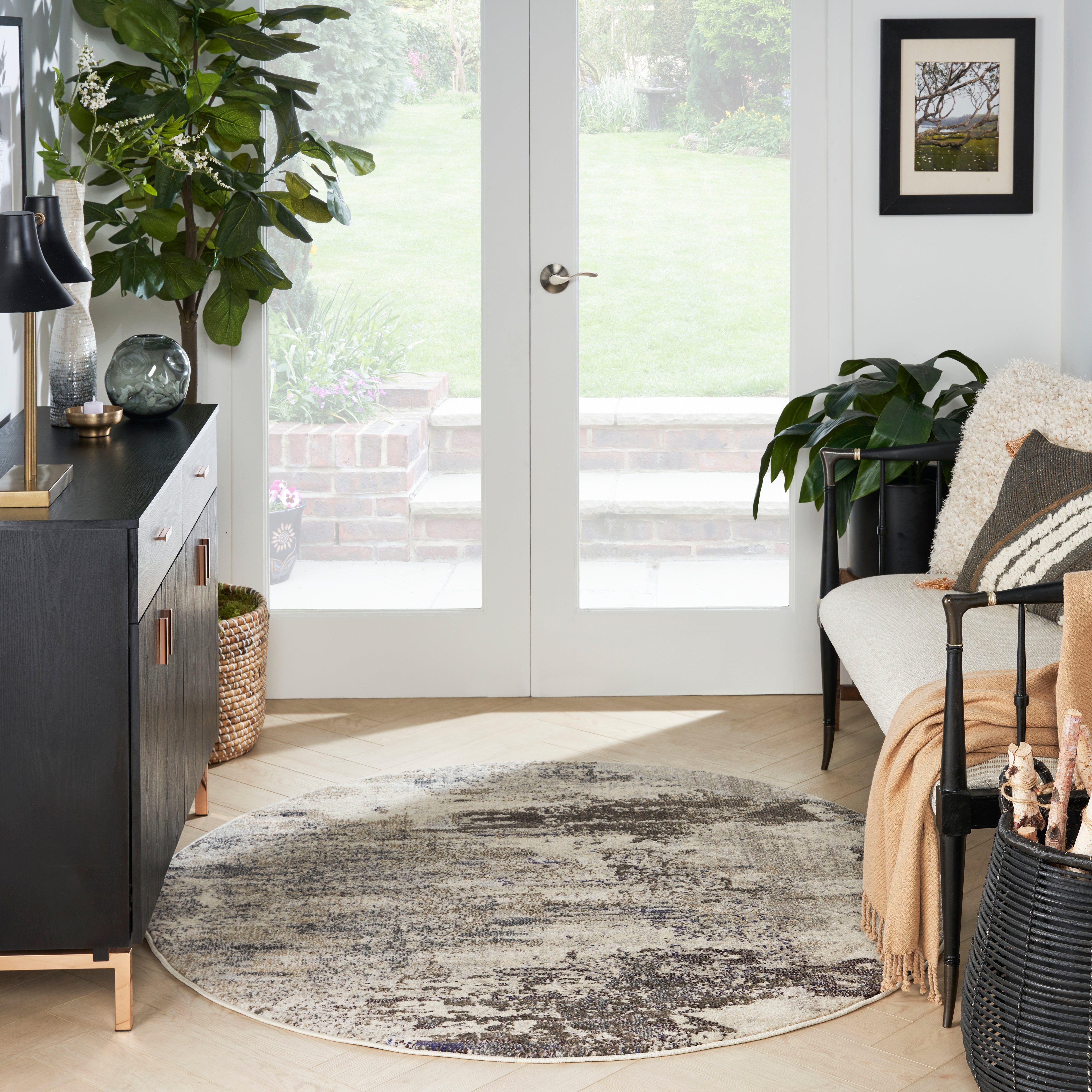 Nourison Celestial CES02 Ivory Grey Rug